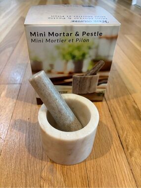 Mini Marble Mortar & Pestle - Cream Marble by